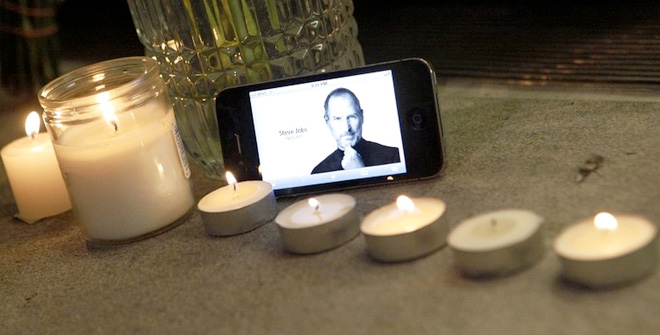 Steve Jobs tribute on an iPhone