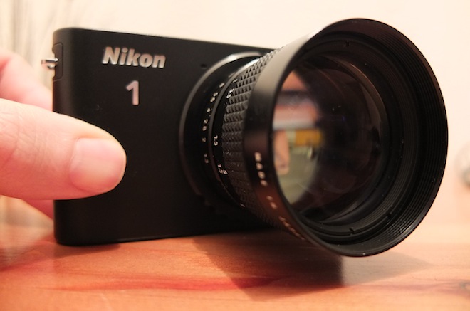 Nikon J1 and Computar 50mm