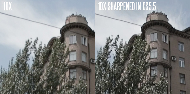 1D X - sharpen in post