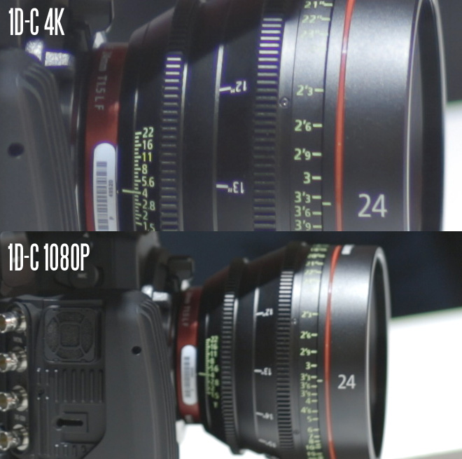Canon 1D C 4K and 1080p comparison