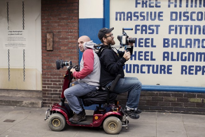 Shane Meadows - Jake Bugg shoot on Blackmagic - mobility scooter 2