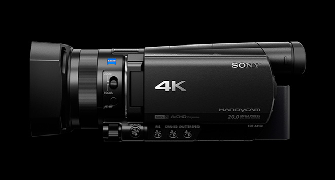 Sony AX100e 4K camcorder