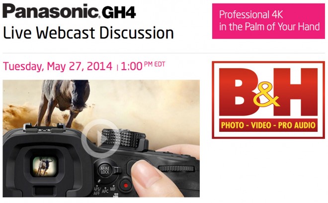Panasonic GH4 live webcast at B&H Photo & Video