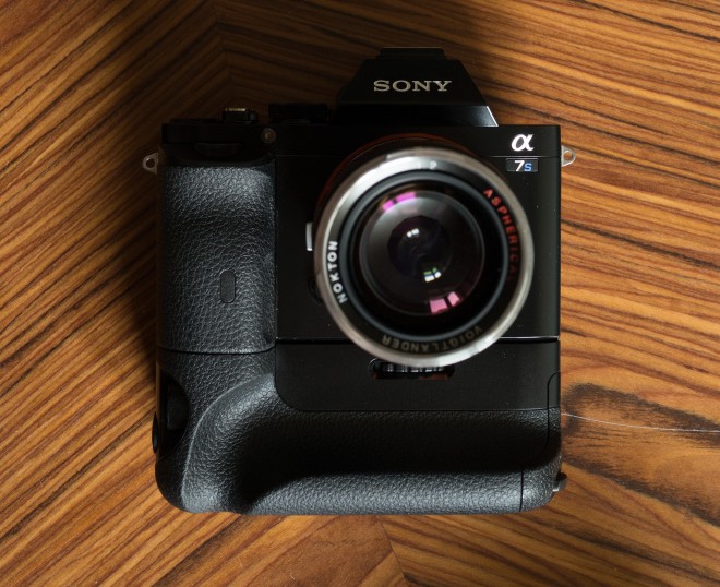 Sony A7S with vertical battery grip