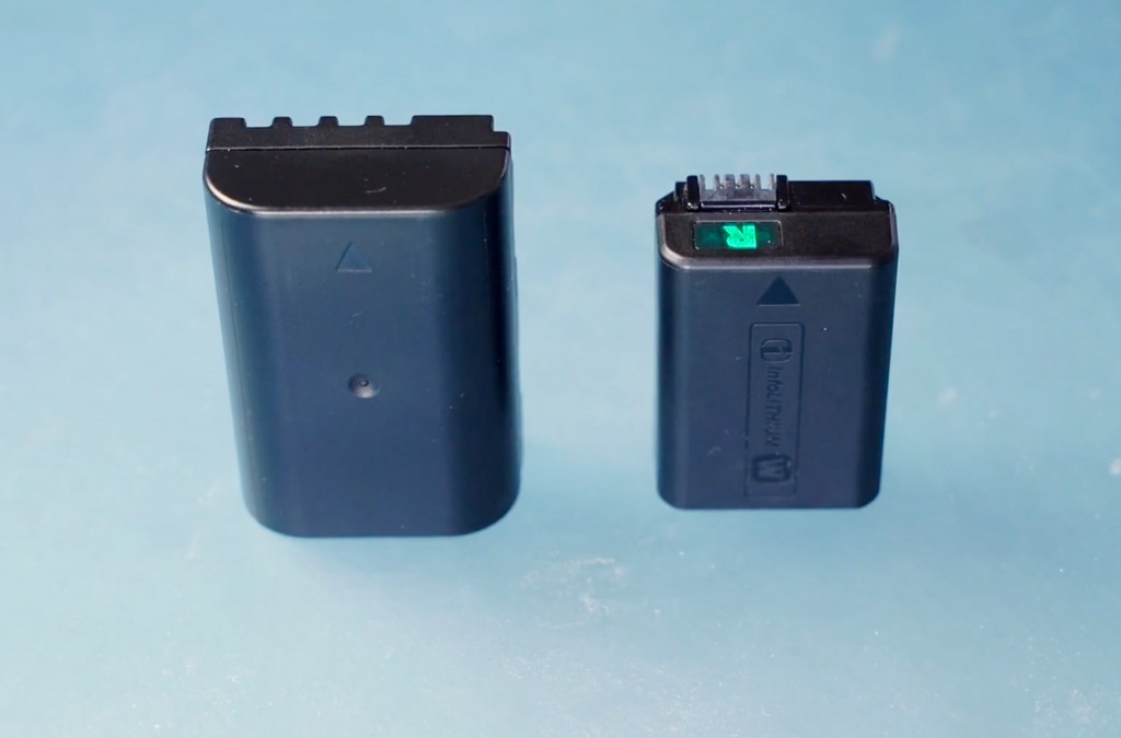 GH4 & A7S battery size comparison