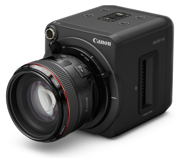 Canon ME20F-SH low light camera - front side view