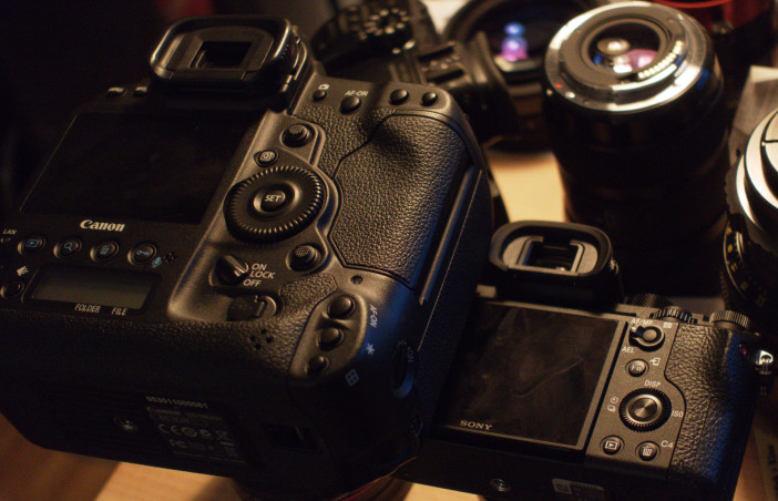 Sony A7R II ergonomics vs Canon 1D C