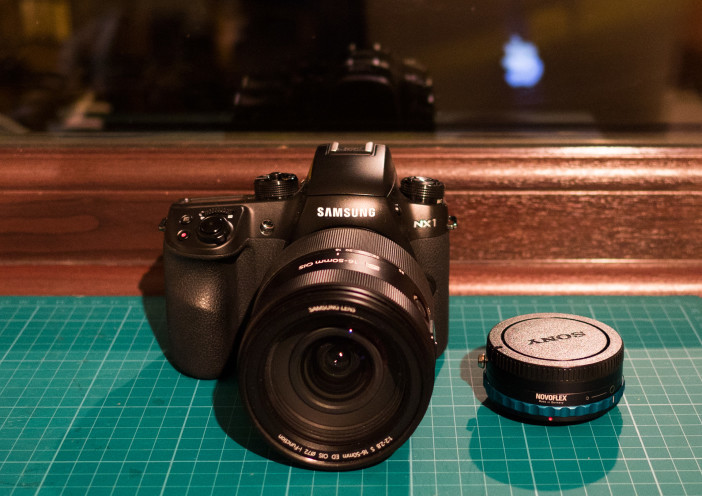 Samsung NX1 with 16-50mm F2.0 and Novoflex Sony A-mount adapter