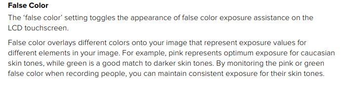 Blackmagic False Color Chart