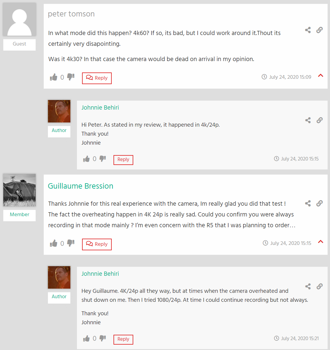 Canon R6 overheats as well. - Page 4 - Cameras - EOSHD Forum