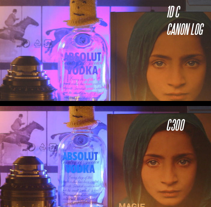 Canon 1D C vs C300 - blue highlight handling in Canon LOG