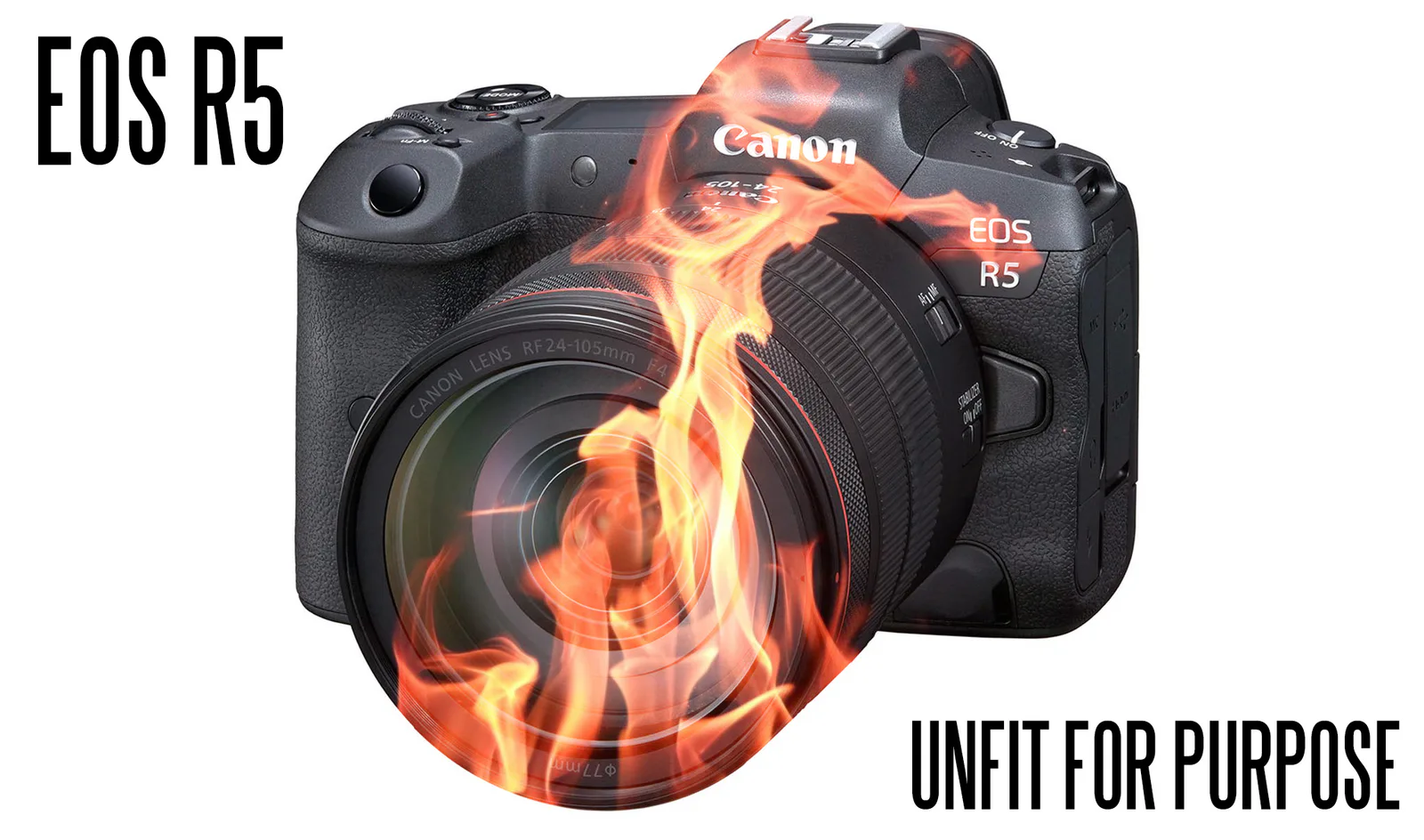 Canon EOS R5 overheating fire