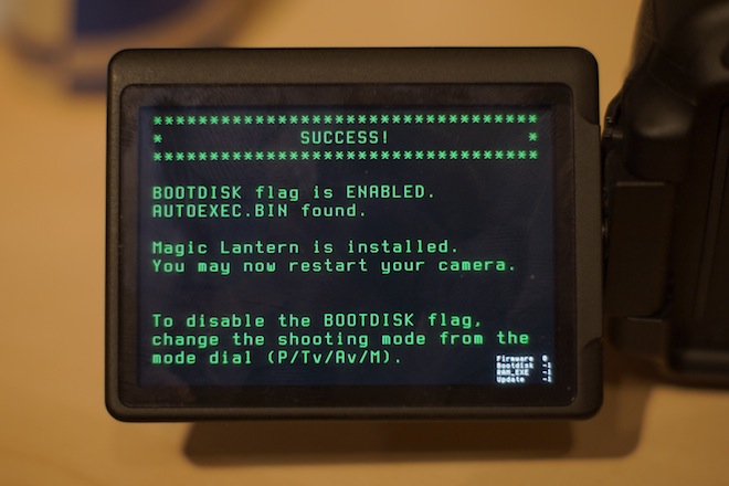 Magic Lantern on the 600D