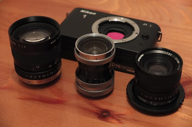 Nikon J1 and c-mount lenses