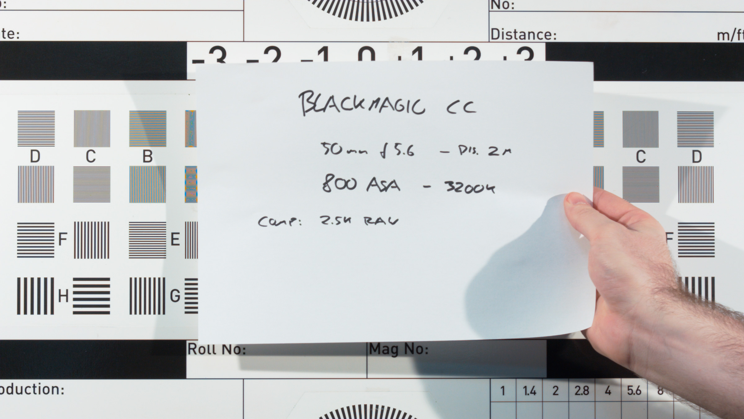 Red Camera Resolution Chart