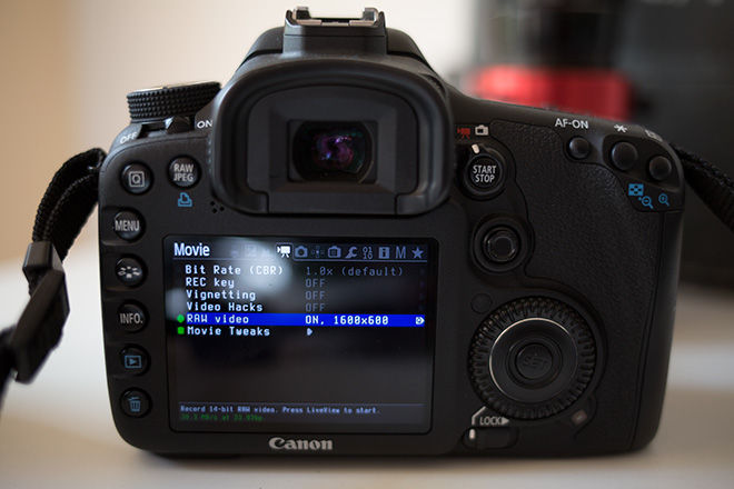 Canon 7D Magic Lantern raw video