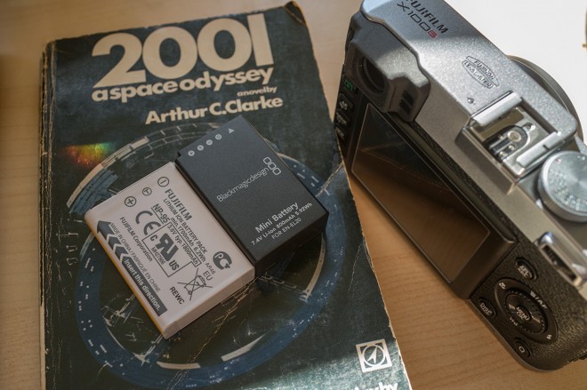 Blackmagic Pocket camera mini battery and Fuji X100S battery