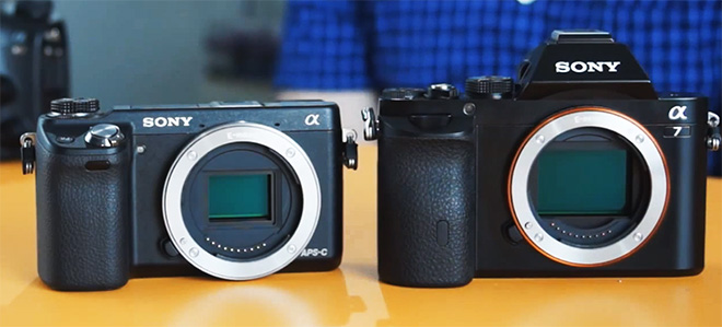 Sony A7 size comparison NEX 6