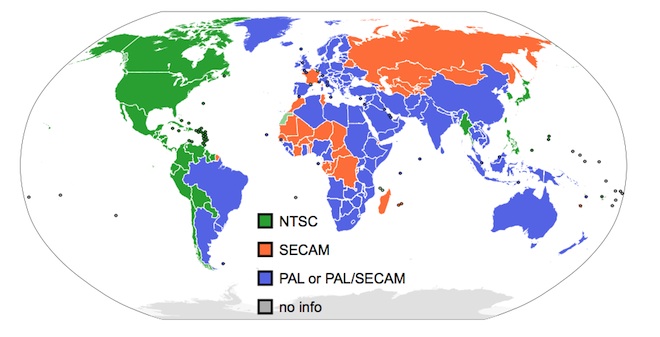 pal ntsc regions