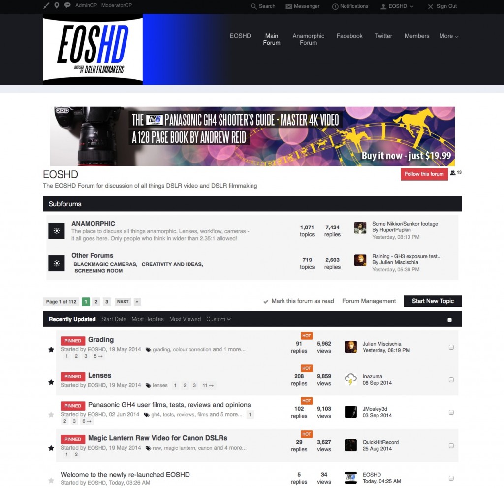 EOSHD Forum - new design 2014