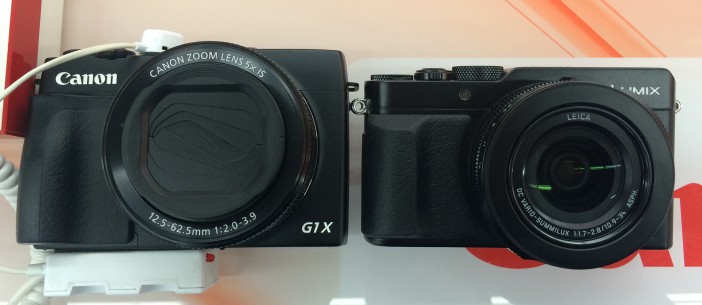 G1X Mark II size compared to the Panasonic LX100