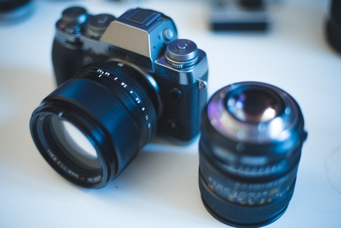 Left - Fuji X 58mm F1.2. Right - Leica R 50mm F1.4 on the Speed Booster Ultra