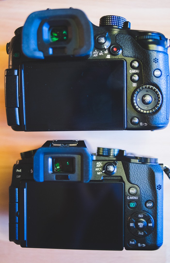 GH4 vs G7 - body and rear controls layout