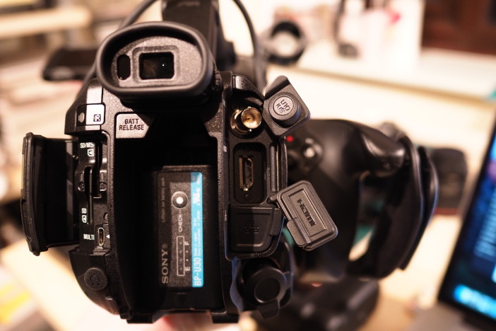 Sony FS5 - rear interface